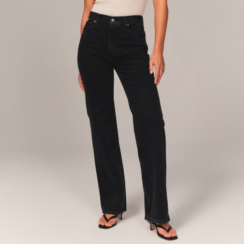 High Rise 90s Relaxed Jean - Black